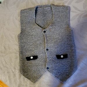 Hand-knitted vest